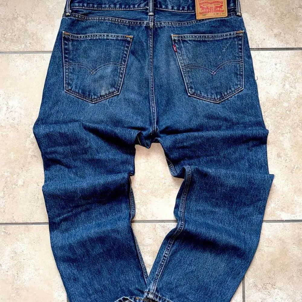 Levis 505 Denim Jeans- Size 36x29